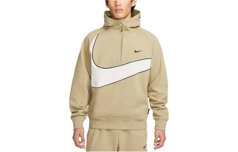 Спортивная одежда Big Swoosh Half Zip Hoodie Asia Sizing Nike, хаки