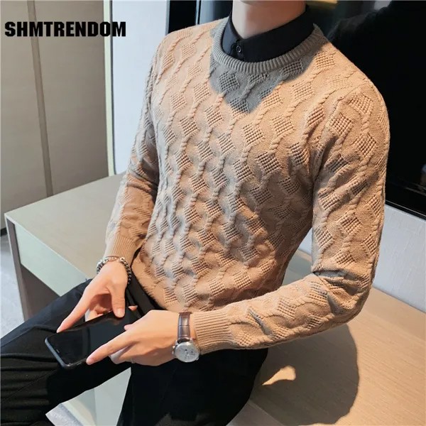 Осень 2023, мужской свитер, ЯПОНСКИЕ ВИНТАЖНЫЕ пуловеры в стиле Харадзюку, модные вязаные свитера для пар, Мужская Высококачественная трикота...