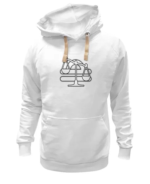 Худи Printio Знак зодиака весы. белое 2XL