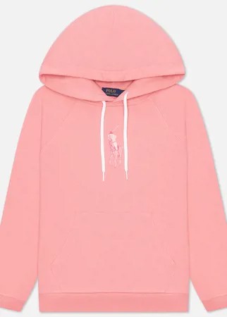 Женская толстовка Polo Ralph Lauren Big Pony Loopback Fleece Hoodie, цвет розовый, размер L