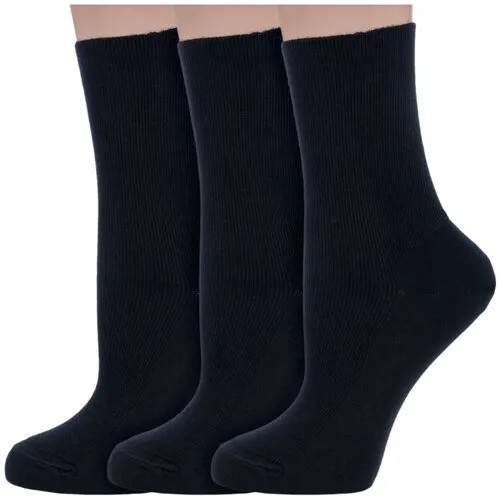 Носки Dr. Feet, 3 пары, размер 23, черный