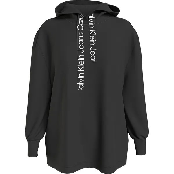Худи Calvin Klein Jeans Logo Drawcord, черный