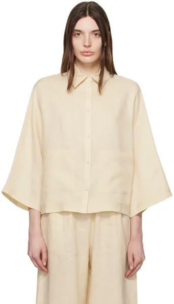 Бежевая рубашка из ангоры Max Mara Leisure