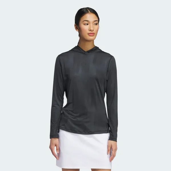 Парка Adidas Printed long sleeve hoodie with UV protection, цвет Carbon