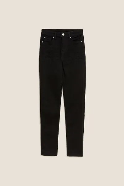 Облегающие джинсы с высокой талией Marks & Spencer, черный
