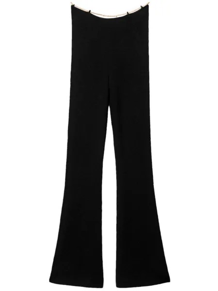 Брюки Alexander Wang Merino wool bootcut, черный