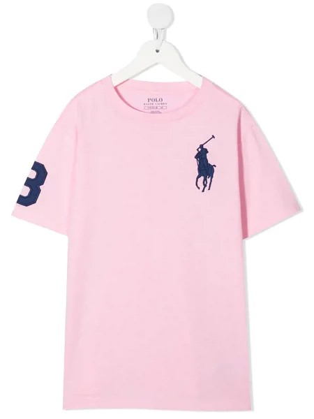 Ralph Lauren Kids футболка с вышитым логотипом