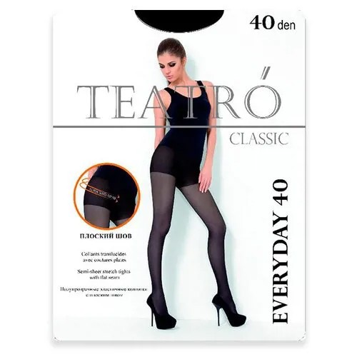 Колготки TEATRO Everyday, 40 den, размер 4, чёрный