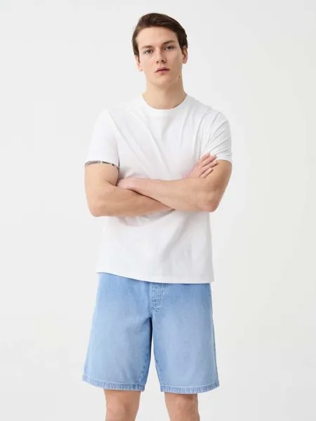 Джинсовые джоггеры-бермуды Chino Ovs, цвет light wash
