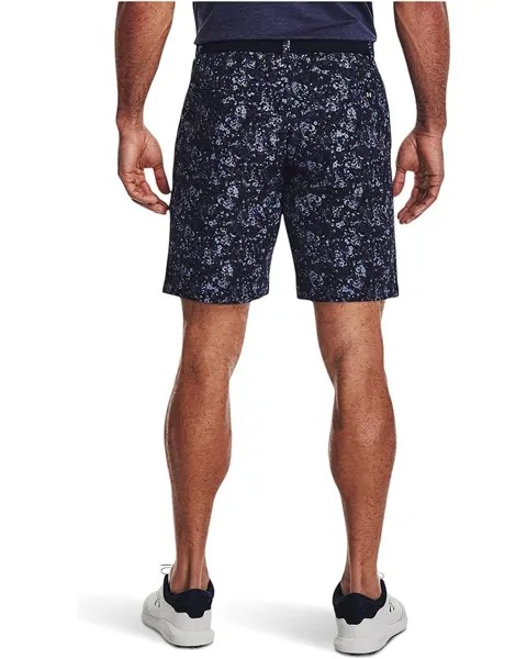 Шорты Under Armour Golf Drive Printed Shorts, цвет Midnight Navy/Halo Gray