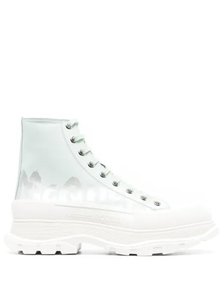 Кеды Alexander McQueen Tread Slick, светло-зеленый/белый