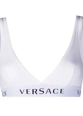 Versace бюстгальтер с треугольными чашками и логотипом