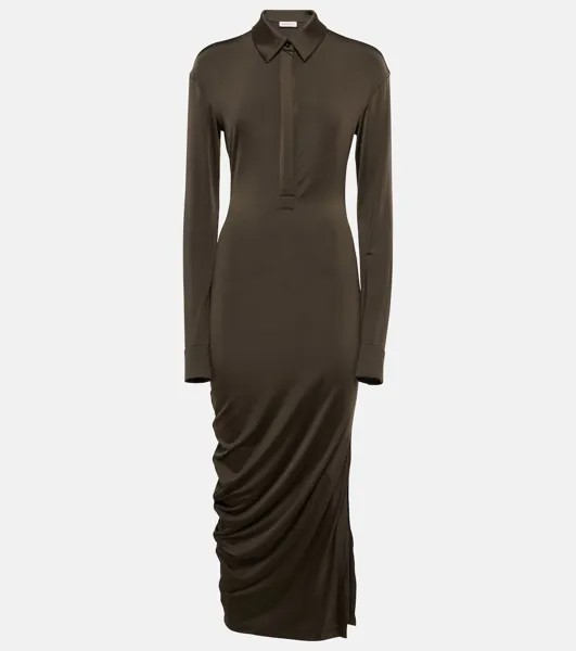 Платье-Рубашка из джерси Alexander Mcqueen, коричневый