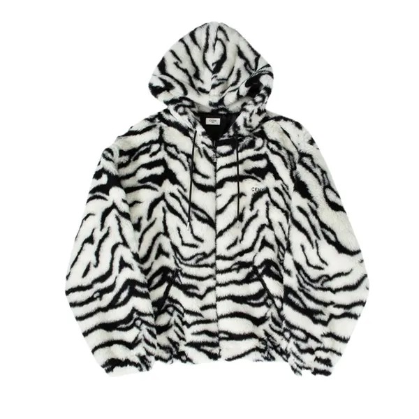 Куртка CELINE Oversized Fleece 'Off White/Black', белый