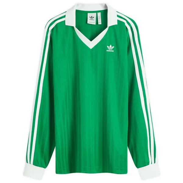 Футболка Adidas Pique Long Sleeve, зеленый
