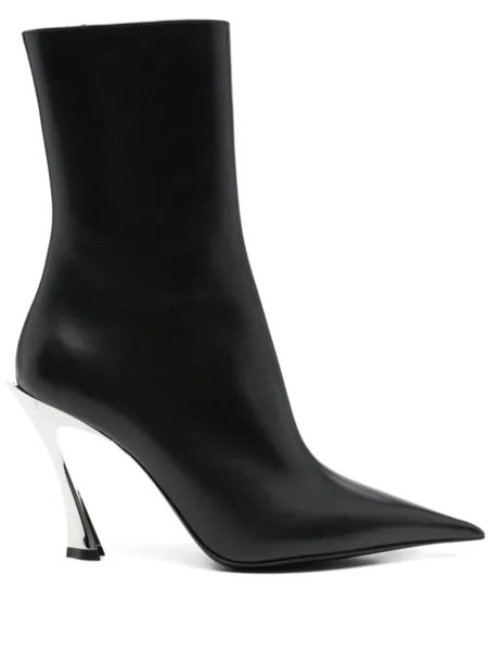 Mugler ботильоны на шнуровке, черный