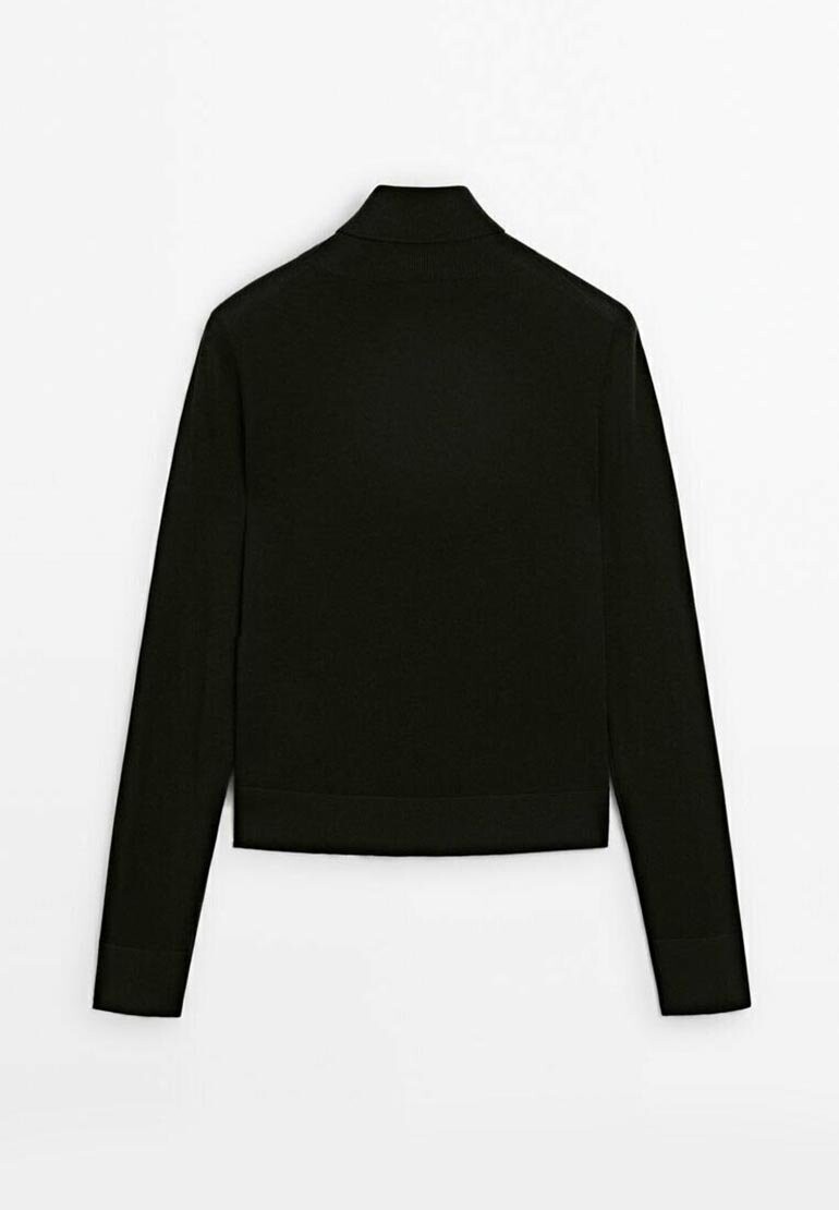 Джемпер HIGH NECK  Massimo Dutti, черный