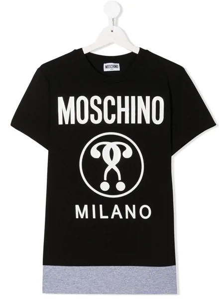 Moschino Kids многослойная футболка с логотипом