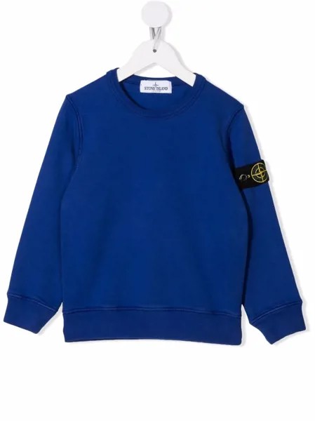 Stone Island Junior толстовка с нашивкой-логотипом