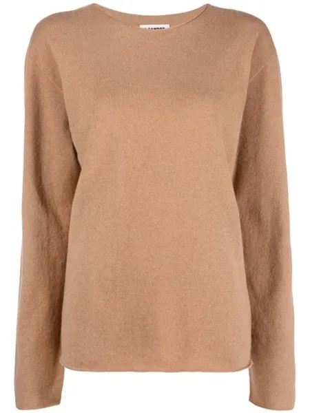 Jil Sander кашемировый джемпер с круглым вырезом, нейтральный цвет