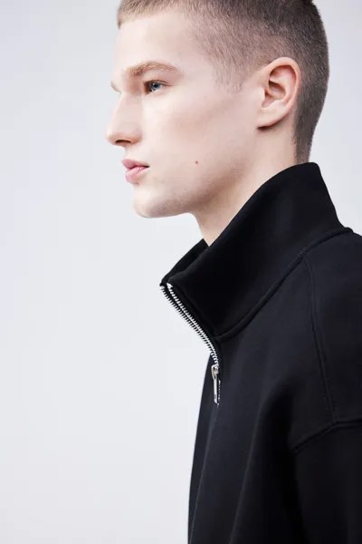 Толстовка свободного кроя на молнии H&M, черный