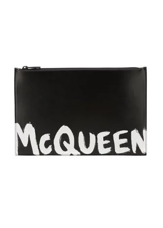 Кожаный клатч Alexander McQueen