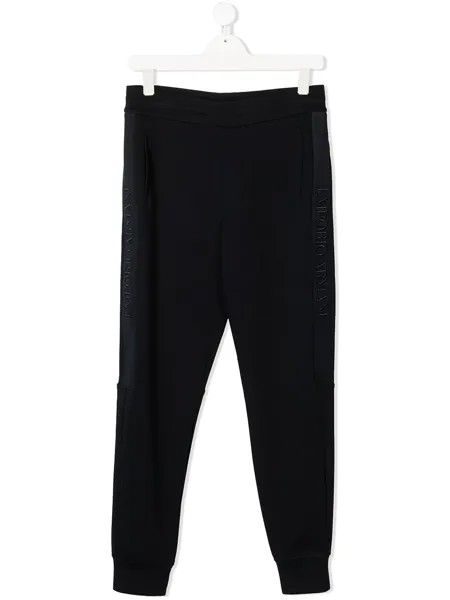 Emporio Armani Kids спортивные брюки с лампасами