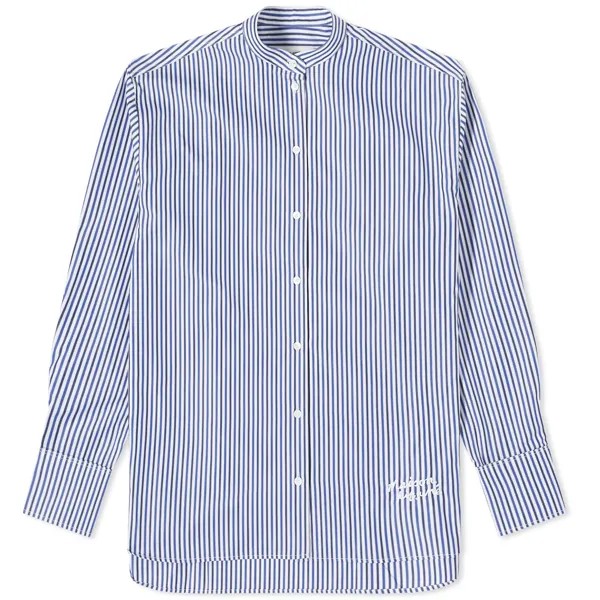 Рубашка Maison Kitsune Oversize, цвет Blue & Navy Stripes