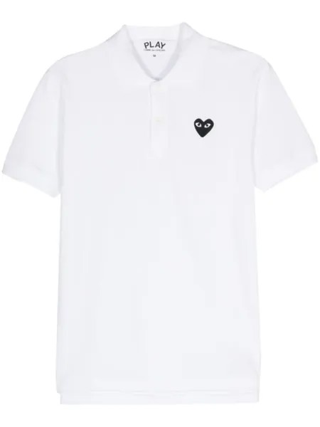 Comme Des Garçons Play рубашка поло с логотипом, белый