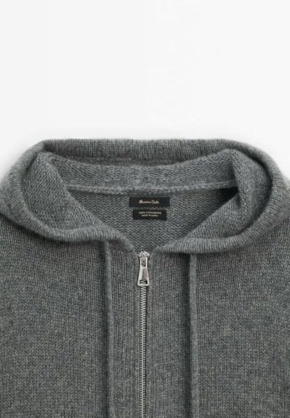 Кардиган WITH HOOD Massimo Dutti, серый
