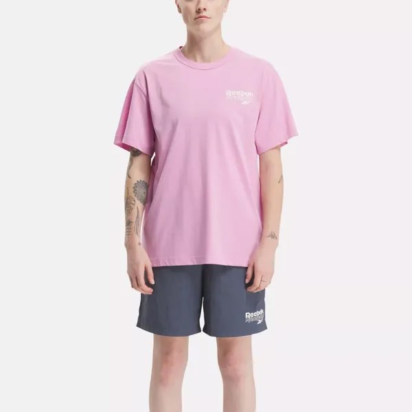Футболка Identity Brand Proud с короткими рукавами и графикой Reebok, розовый