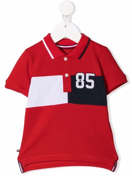 Tommy Hilfiger Junior рубашка поло в стиле колор-блок с короткими рукавами