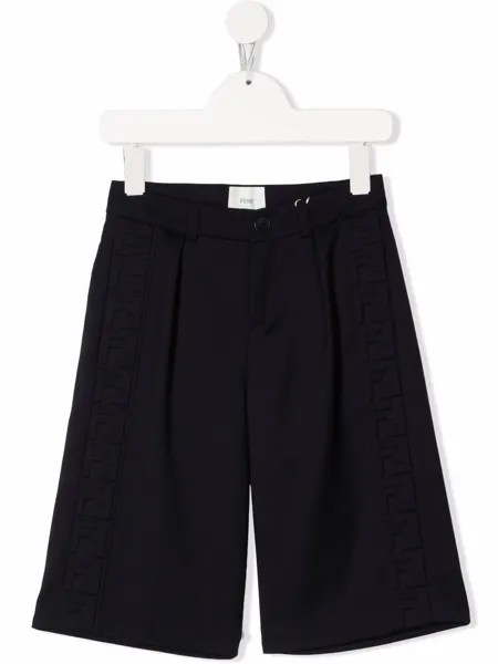 Fendi Kids шерстяные шорты строгого кроя
