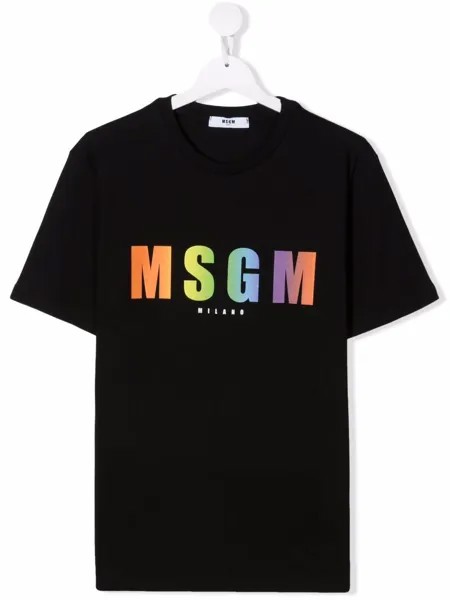 MSGM Kids футболка с логотипом