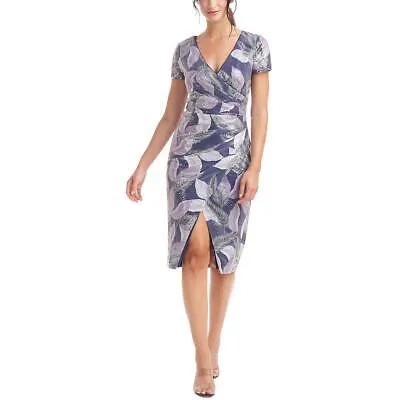 Женское облегающее платье до колена с искусственным запахом и принтом JS Collections BHFO 3846