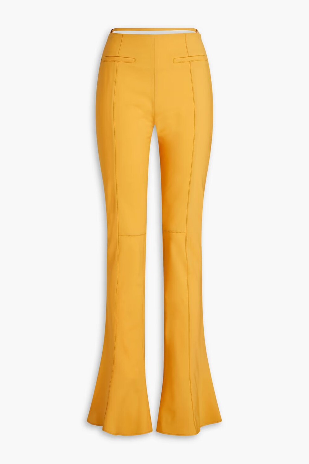 Tangelo расклешенные брюки из эластичной шерсти Jacquemus, шафран