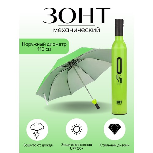 Смарт-зонт , светло-зеленый