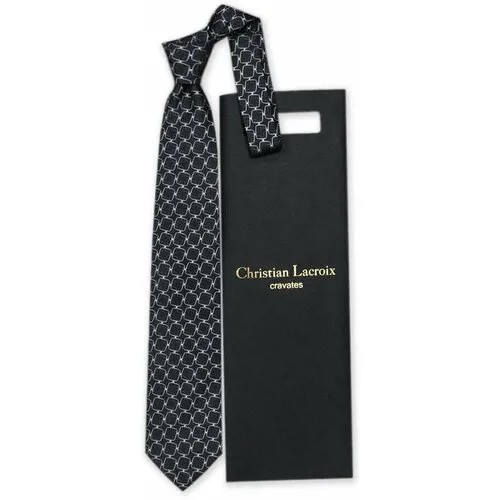 Классический черный галстук с узором Christian Lacroix 837125