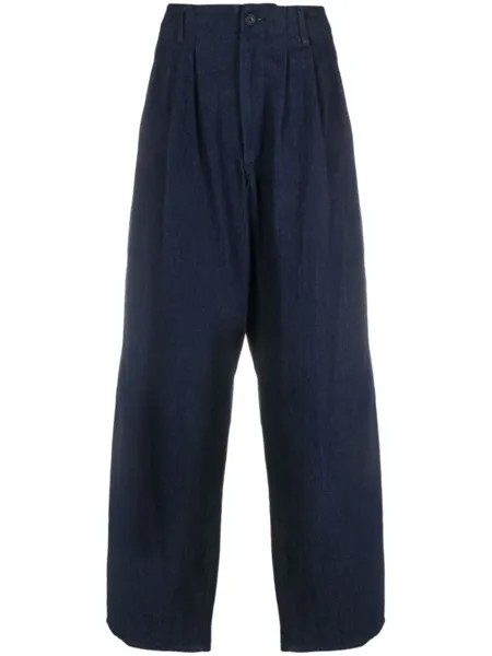 Yohji Yamamoto широкие джинсы, синий