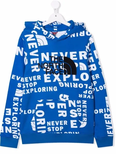 The North Face Kids худи с вышитым логотипом