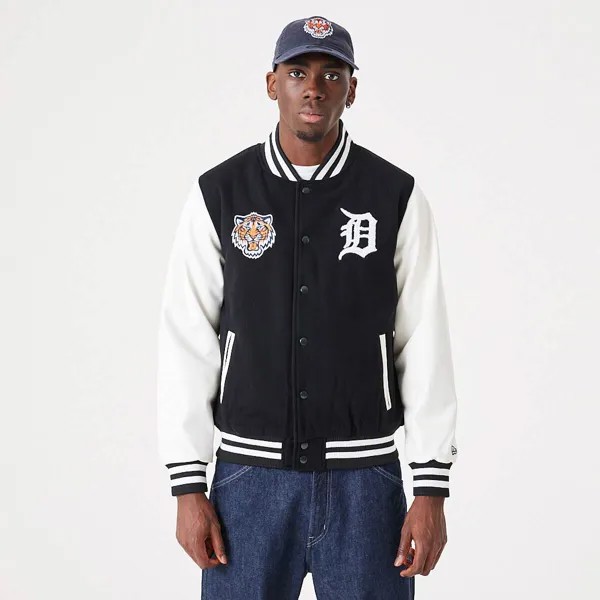 Куртка MLB WORDMARK VARSITY JACKET DETROIT TIGERS New Era, цвет Schwarz