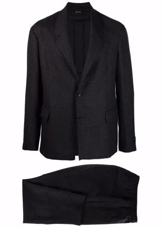 Z Zegna костюм в елочку с однобортным пиджаком