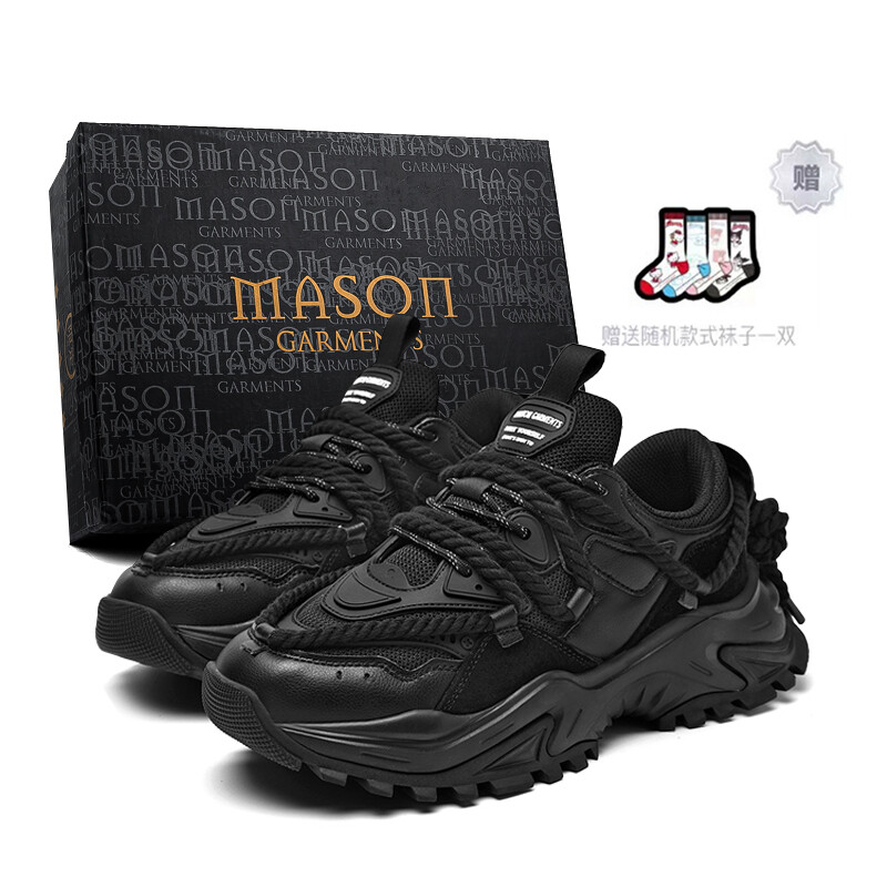 Кроссовки masongarments Shark Tooth Series Chunky Sneakers Unisex Low-top, черный