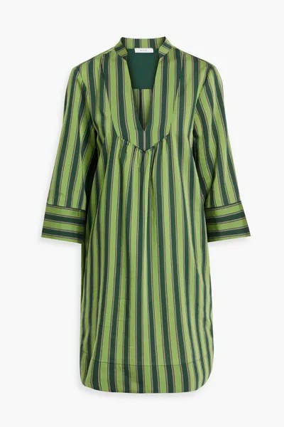 Платье мини Cleo в полоску из лиоцелла IRIS & INK, зеленый
