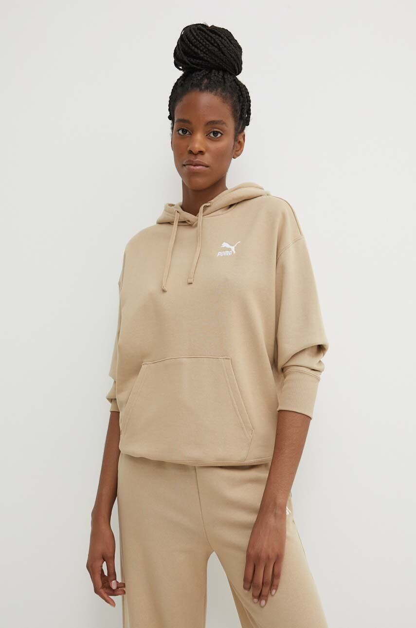 Хлопковая толстовка Puma BETTER CLASSIC, бежевый