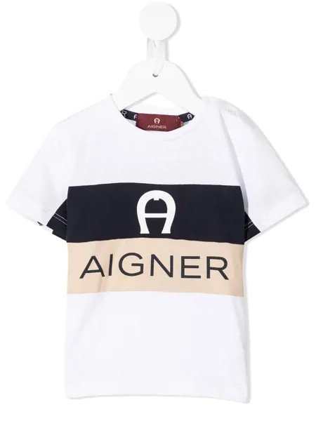 Aigner Kids футболка с логотипом