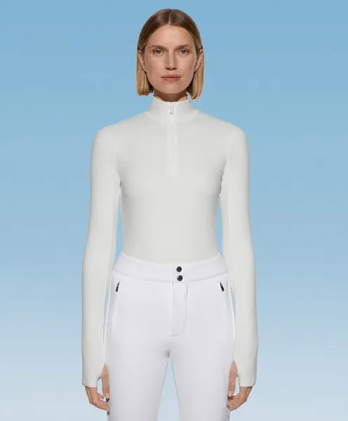 Топ с длинными рукавами Oysho Fleece Long-sleeved Technical, белый