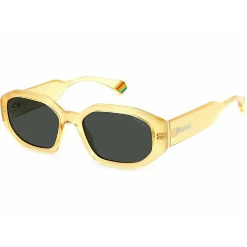 Солнцезащитные очки Polaroid 20534540G55M9, желтый, бесцветный