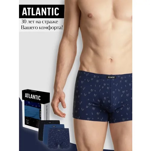Трусы Atlantic, 3 шт., размер XL, черный, синий