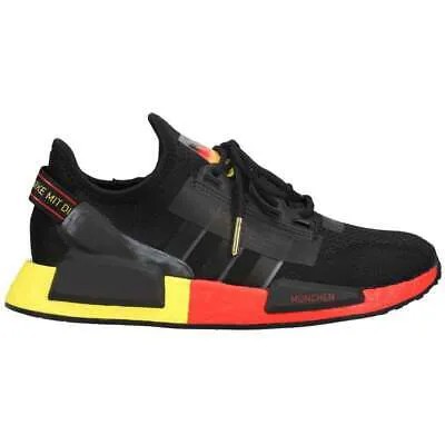 Adidas Nmd_R1.V2 Черные кроссовки для мальчиков на шнуровке Повседневная обувь FY6630
